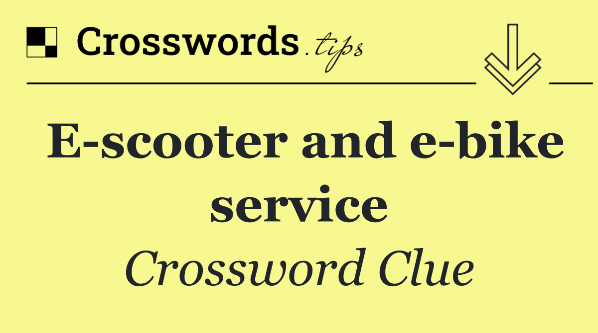 E scooter and e bike service