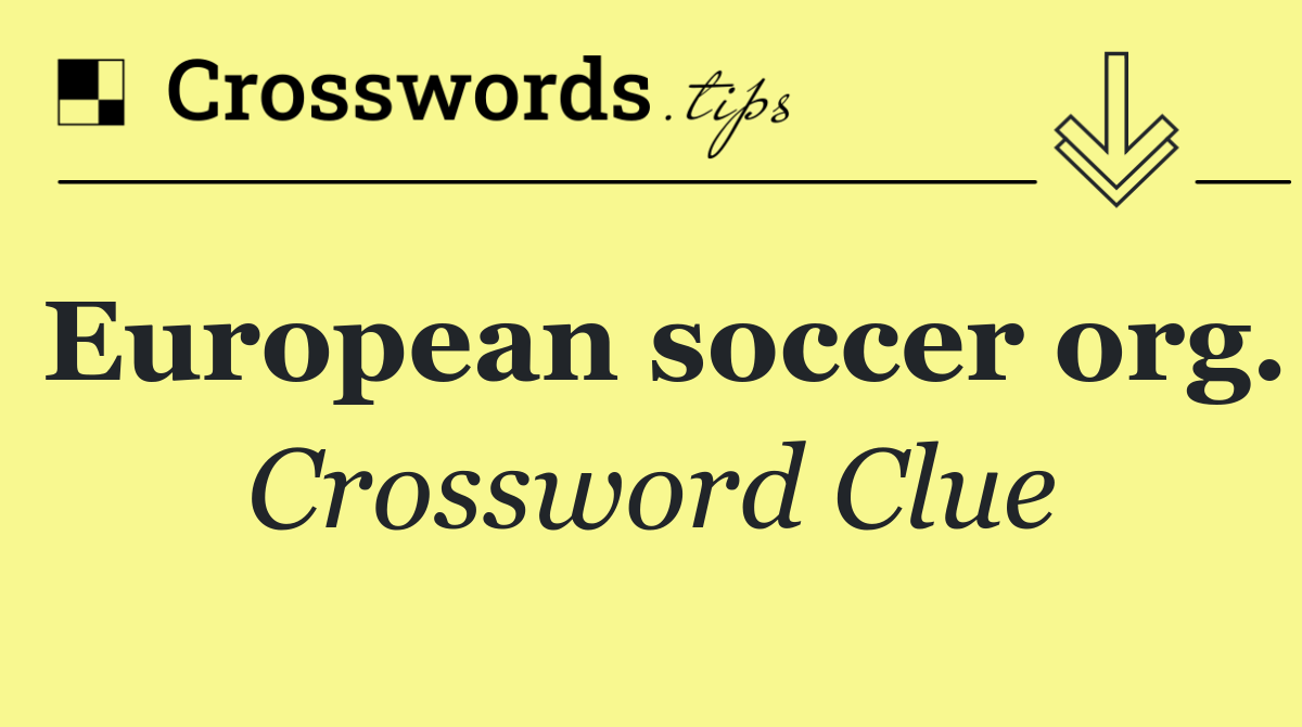 European soccer org.