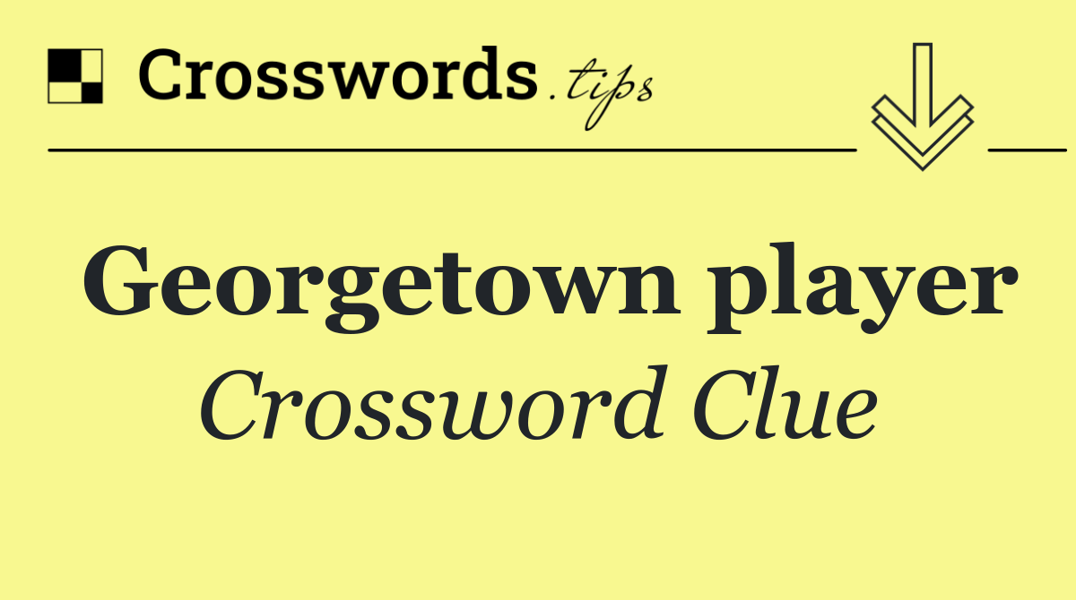 Georgetown player