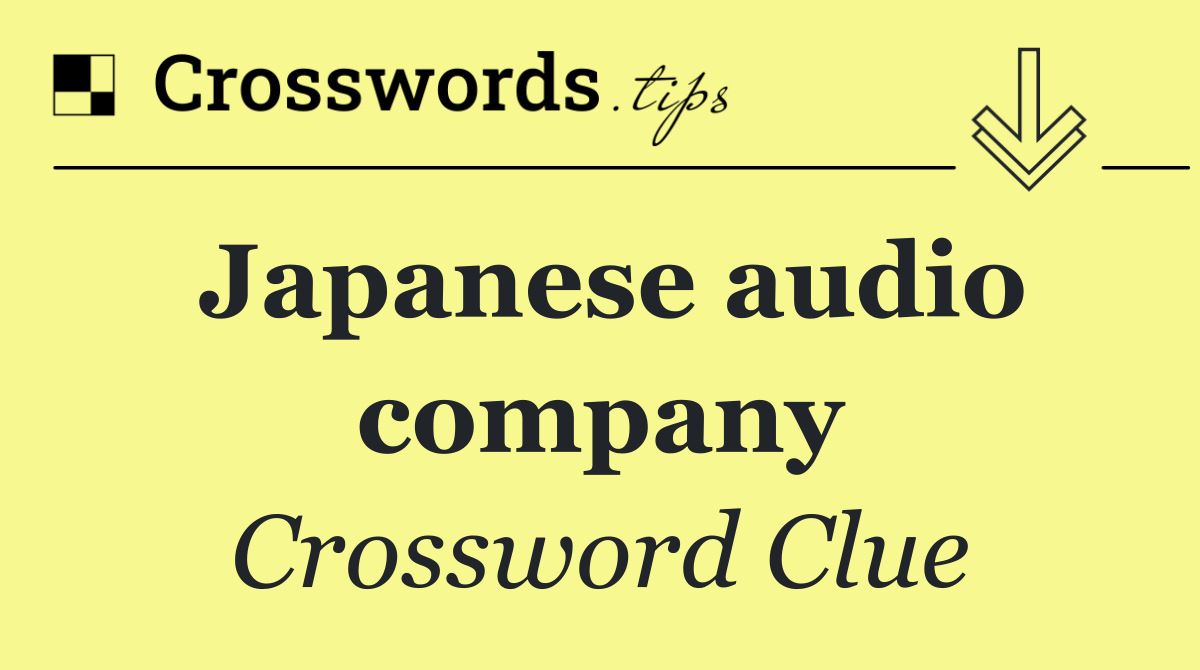 Japanese audio company