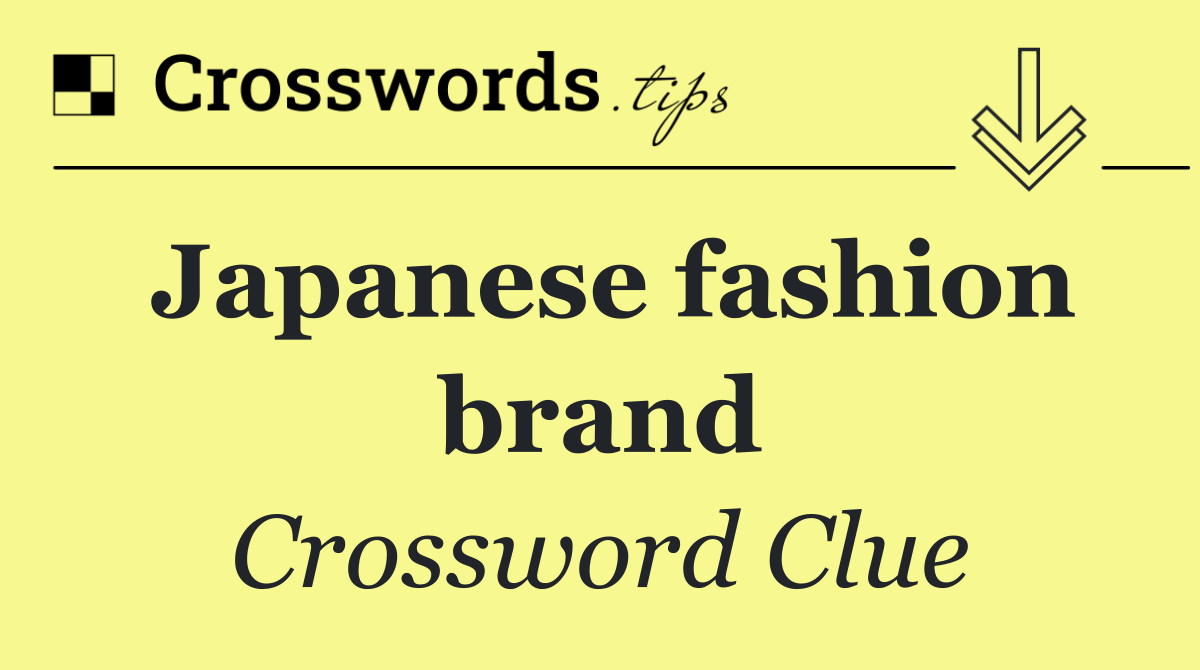 Japanese fashion brand