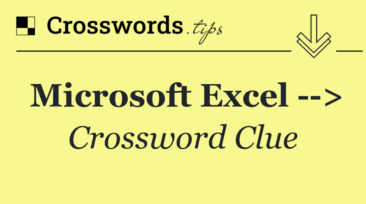 Microsoft Excel   >