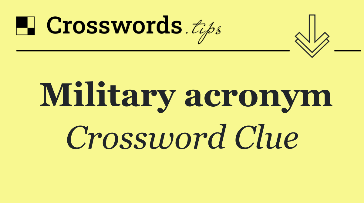 Military acronym