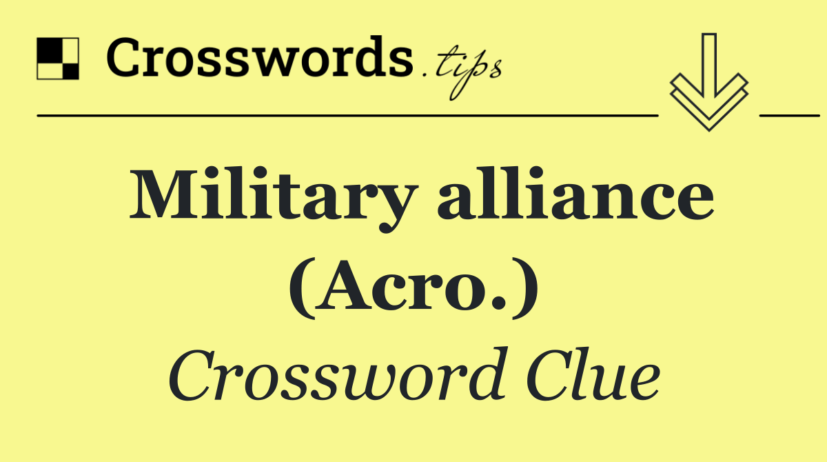 Military alliance (Acro.)
