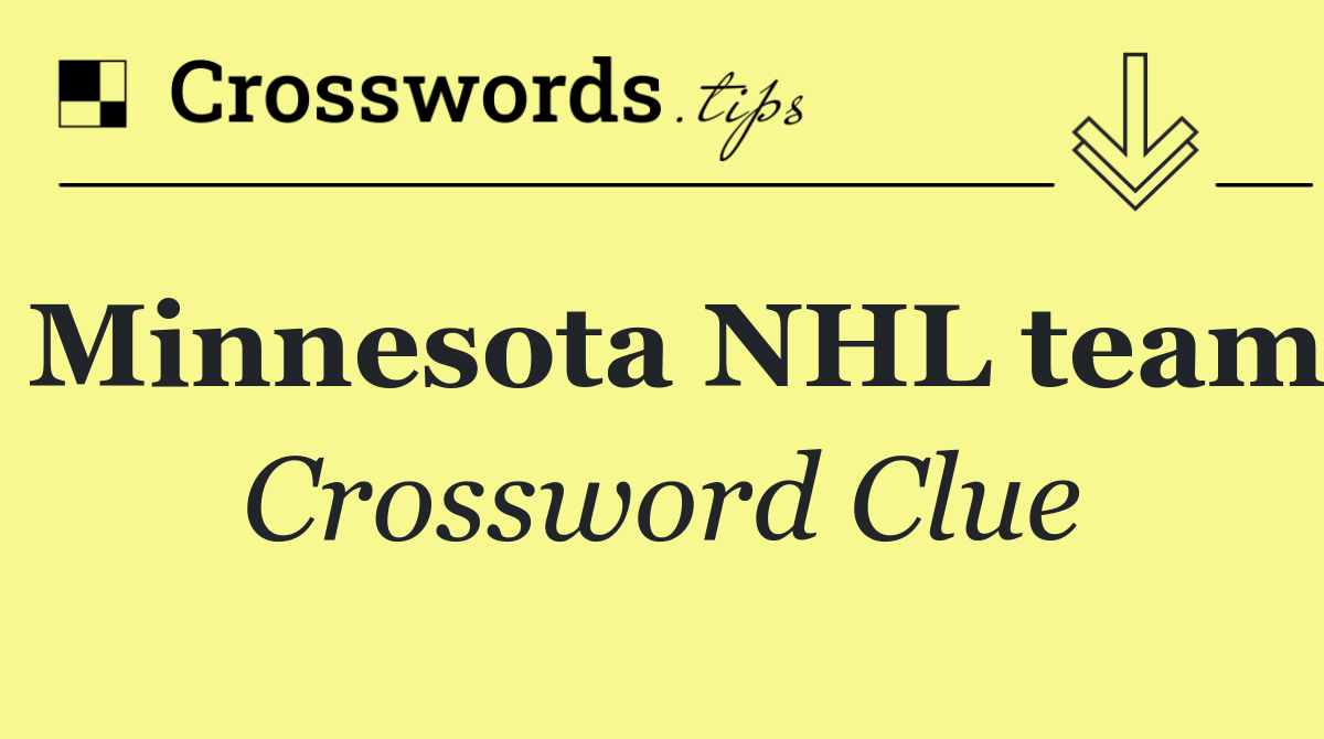 Minnesota NHL team