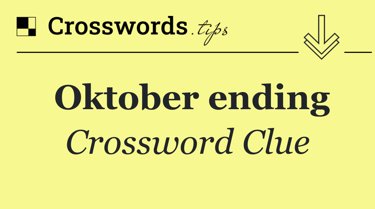 Oktober ending