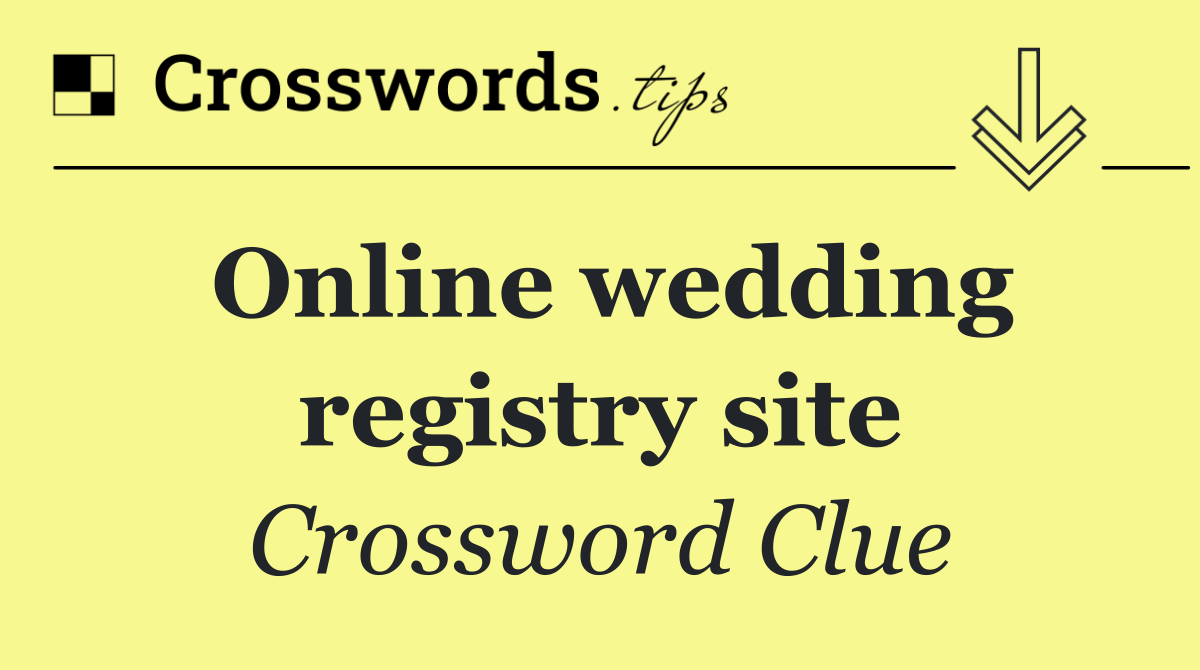 Online wedding registry site