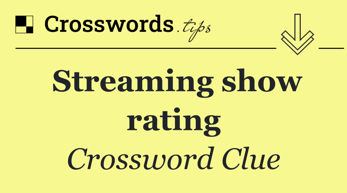 Streaming show rating