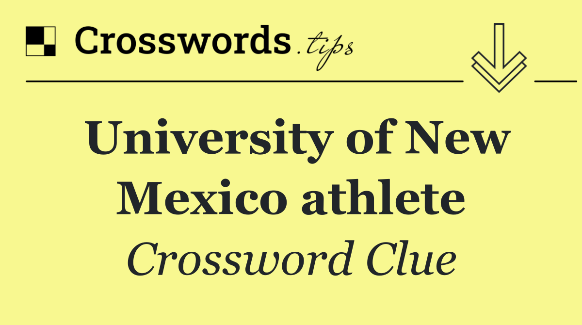 University of New Mexico athlete