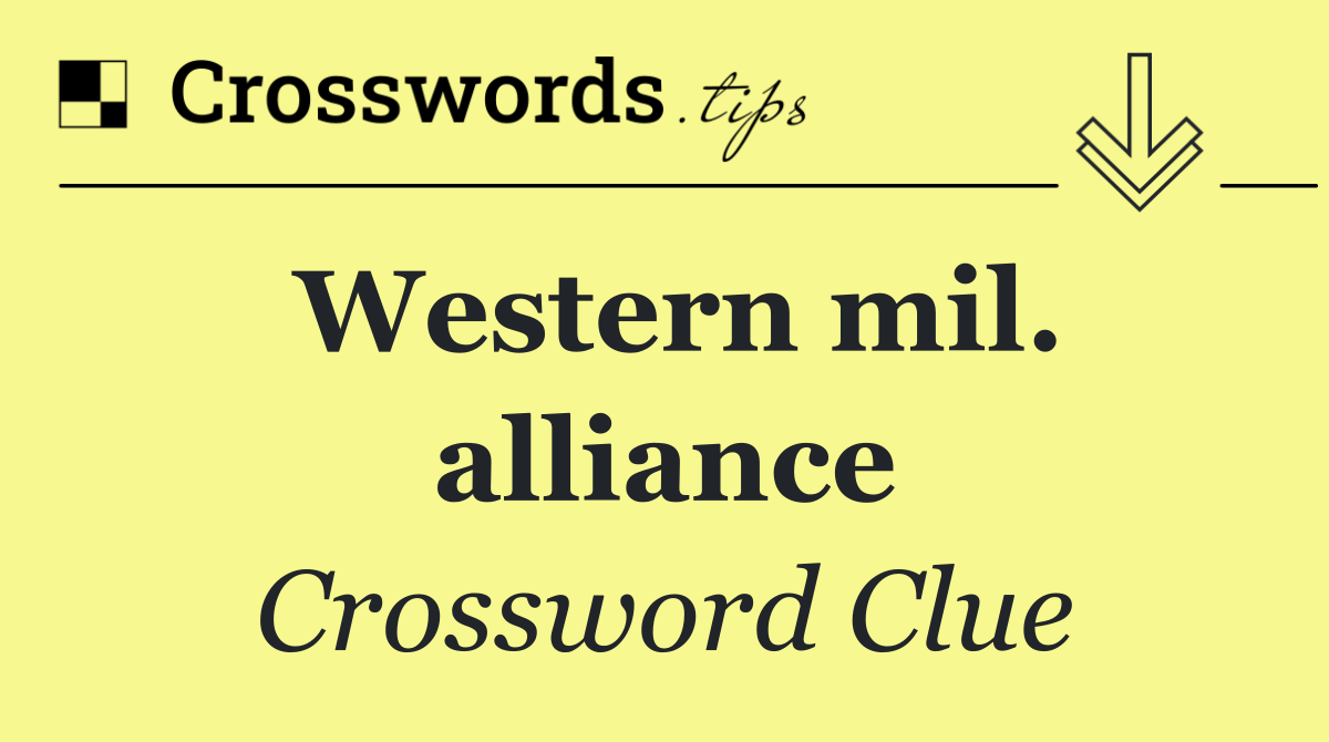 Western mil. alliance