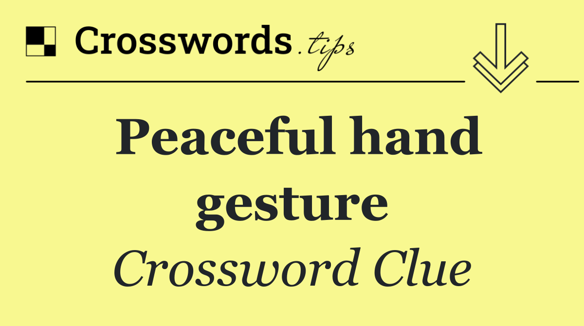 Peaceful hand gesture