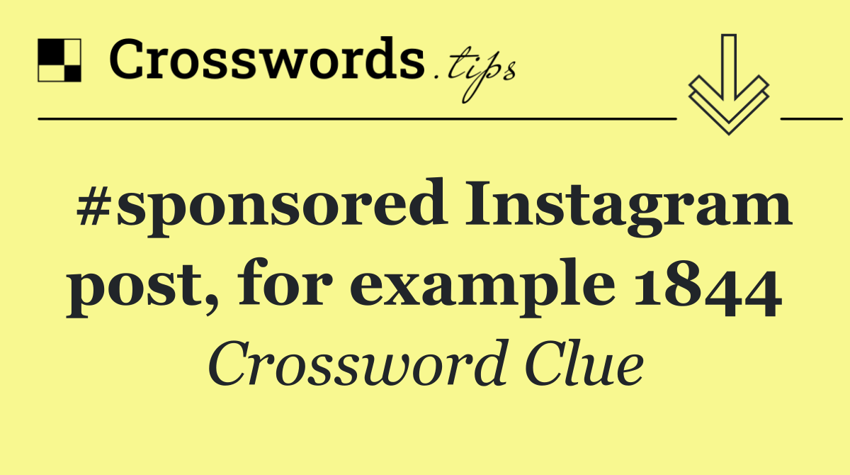 #sponsored Instagram post, for example 1844