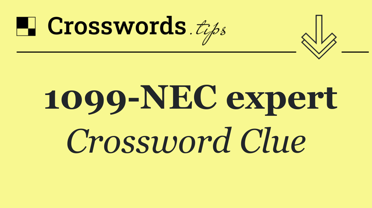1099 NEC expert