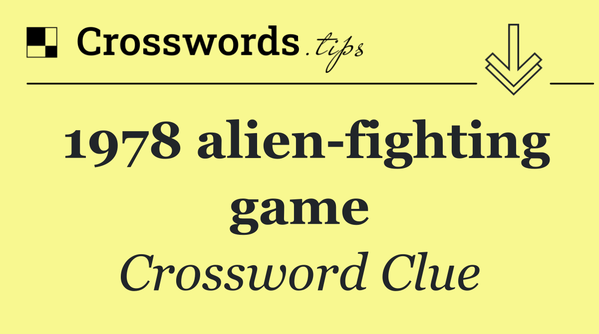 1978 alien fighting game