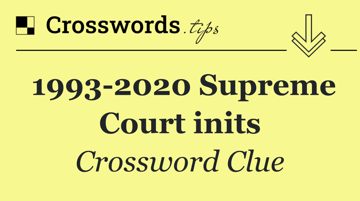 1993 2020 Supreme Court inits