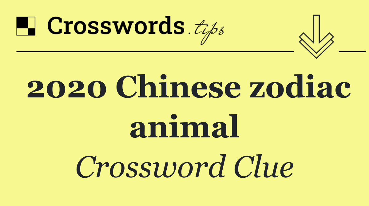 2020 Chinese zodiac animal