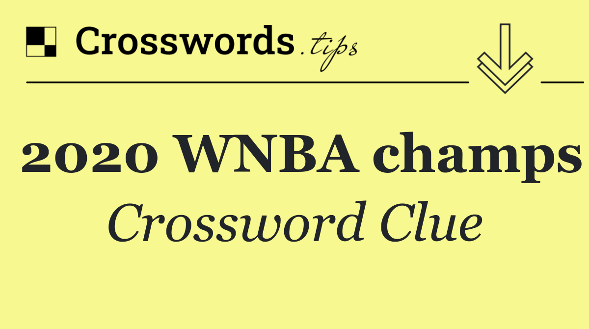 2020 WNBA champs