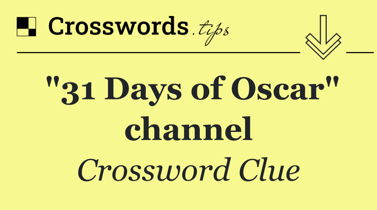 "31 Days of Oscar" channel