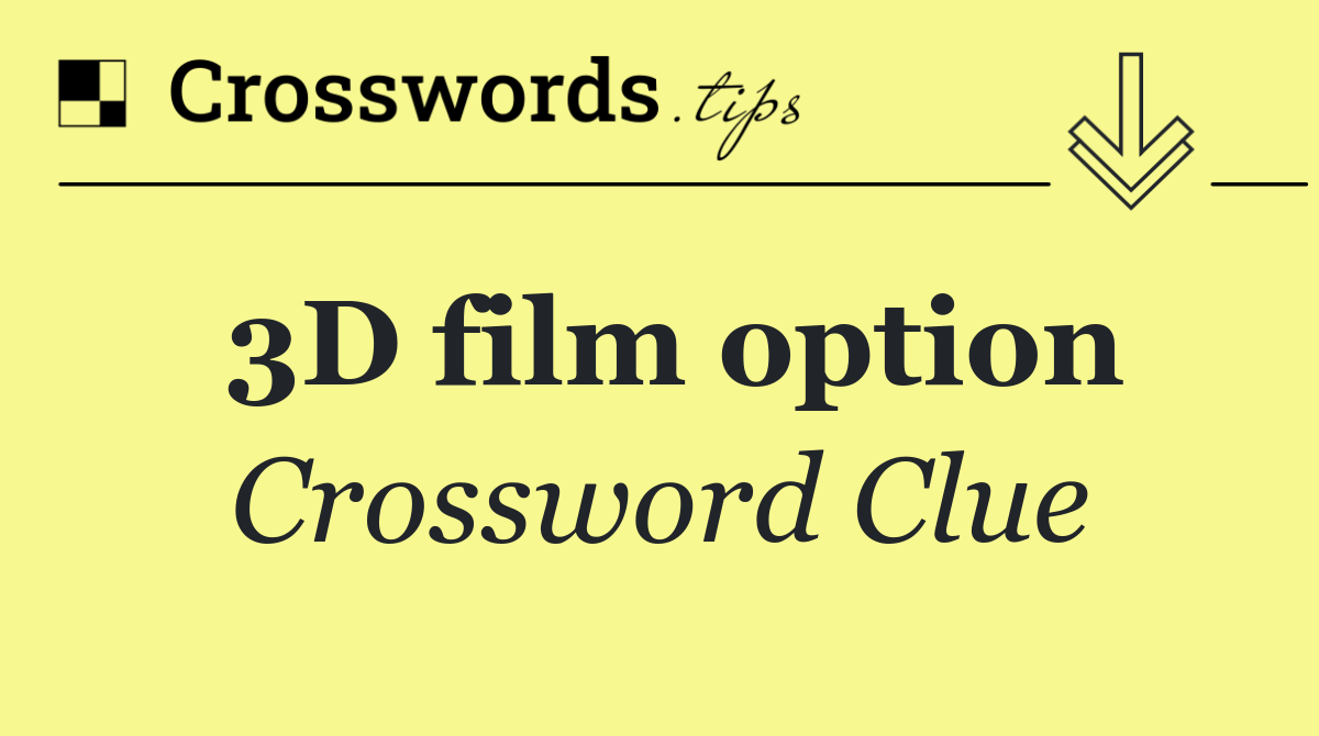 3D film option