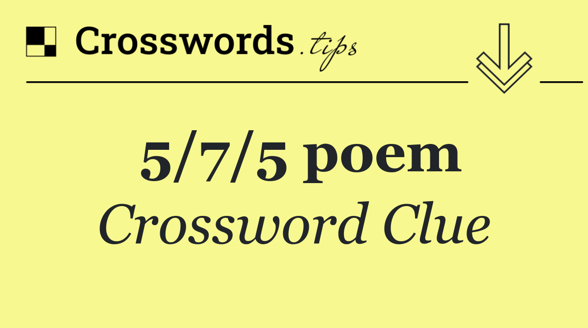 5/7/5 poem