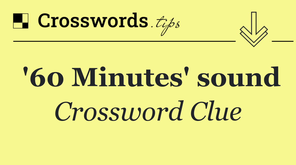'60 Minutes' sound