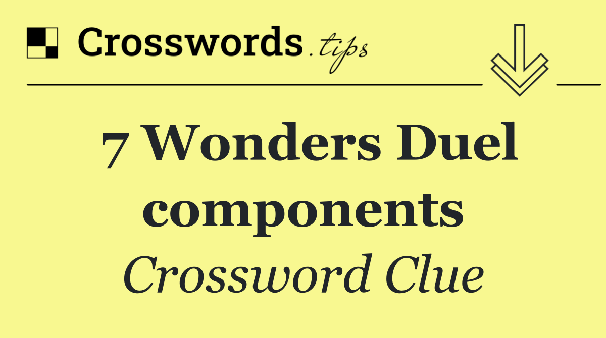 7 Wonders Duel components