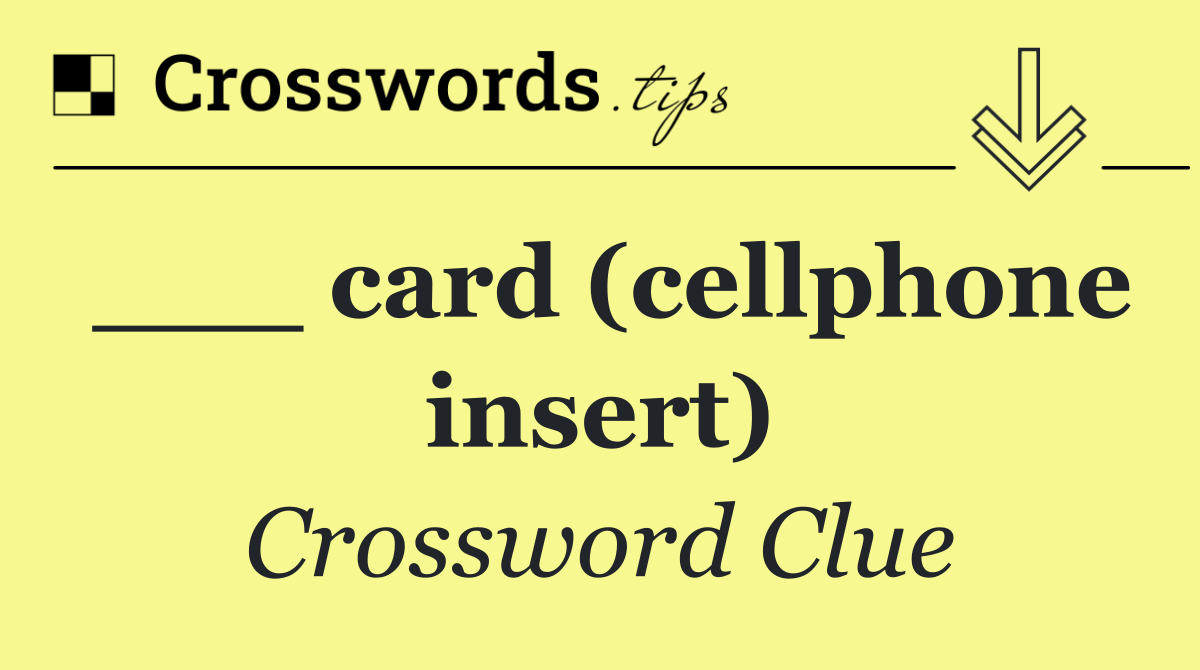 ___ card (cellphone insert)