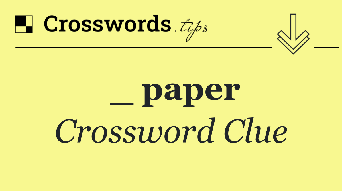 _ paper