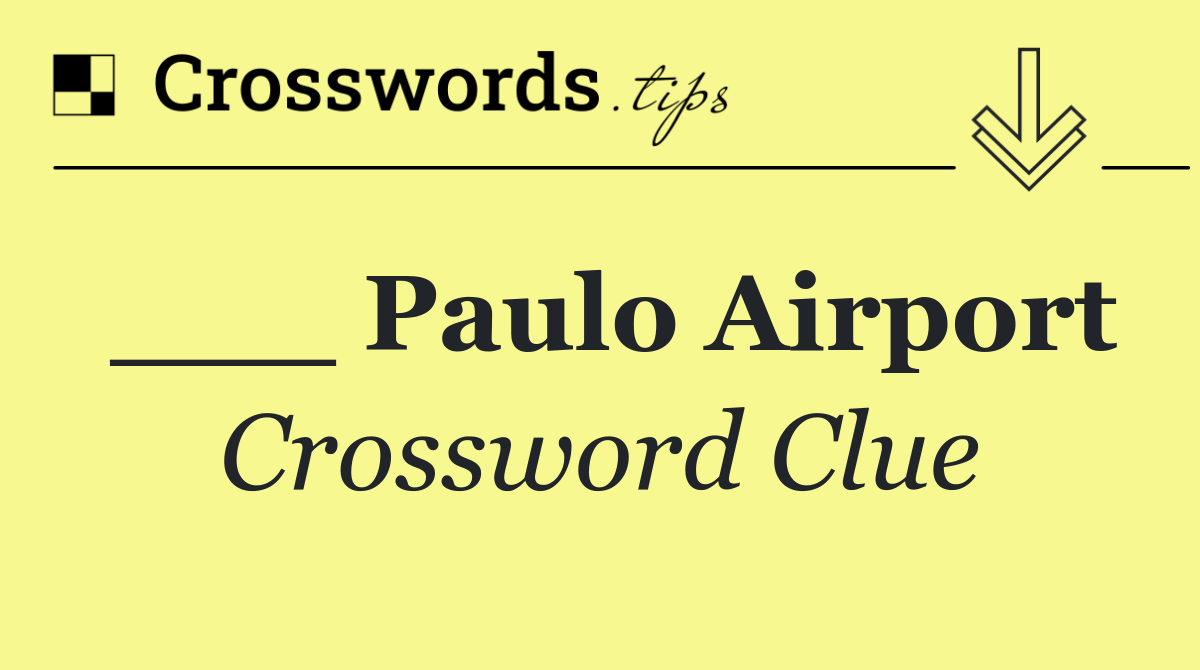 ___ Paulo Airport
