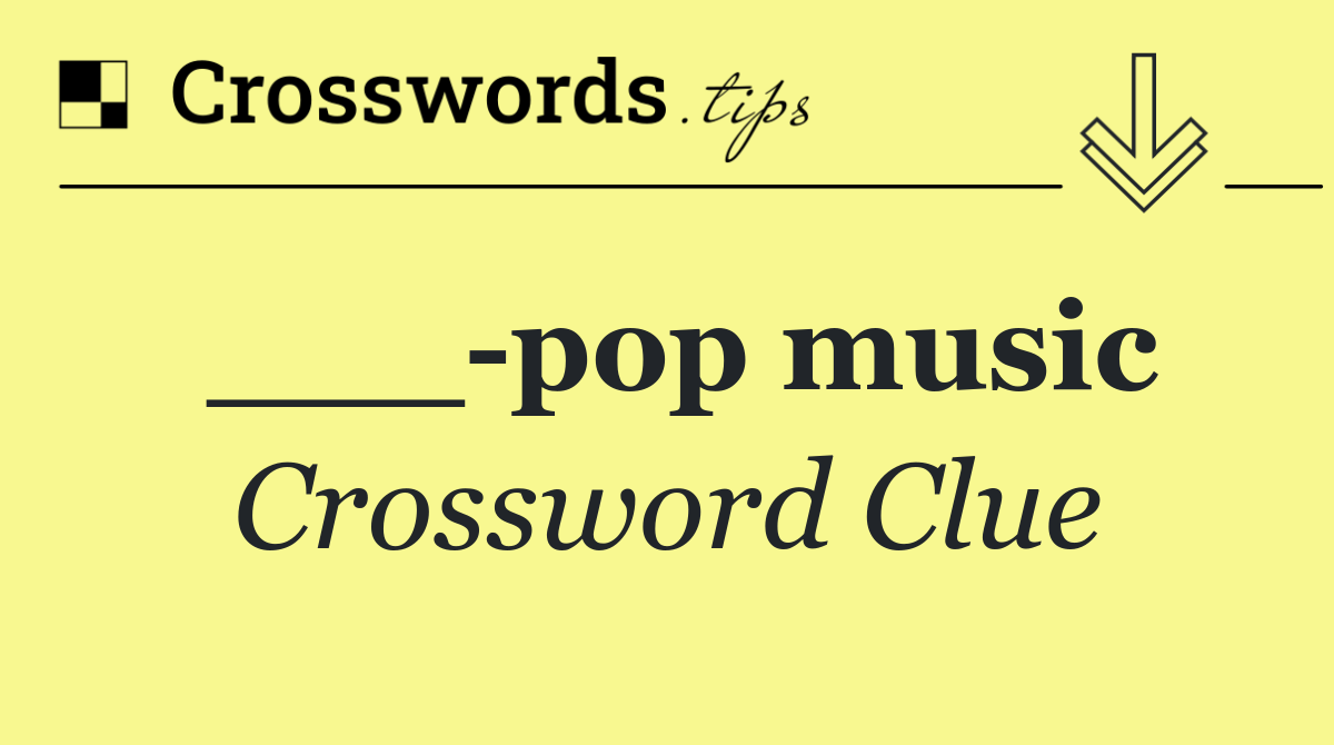 ___ pop music