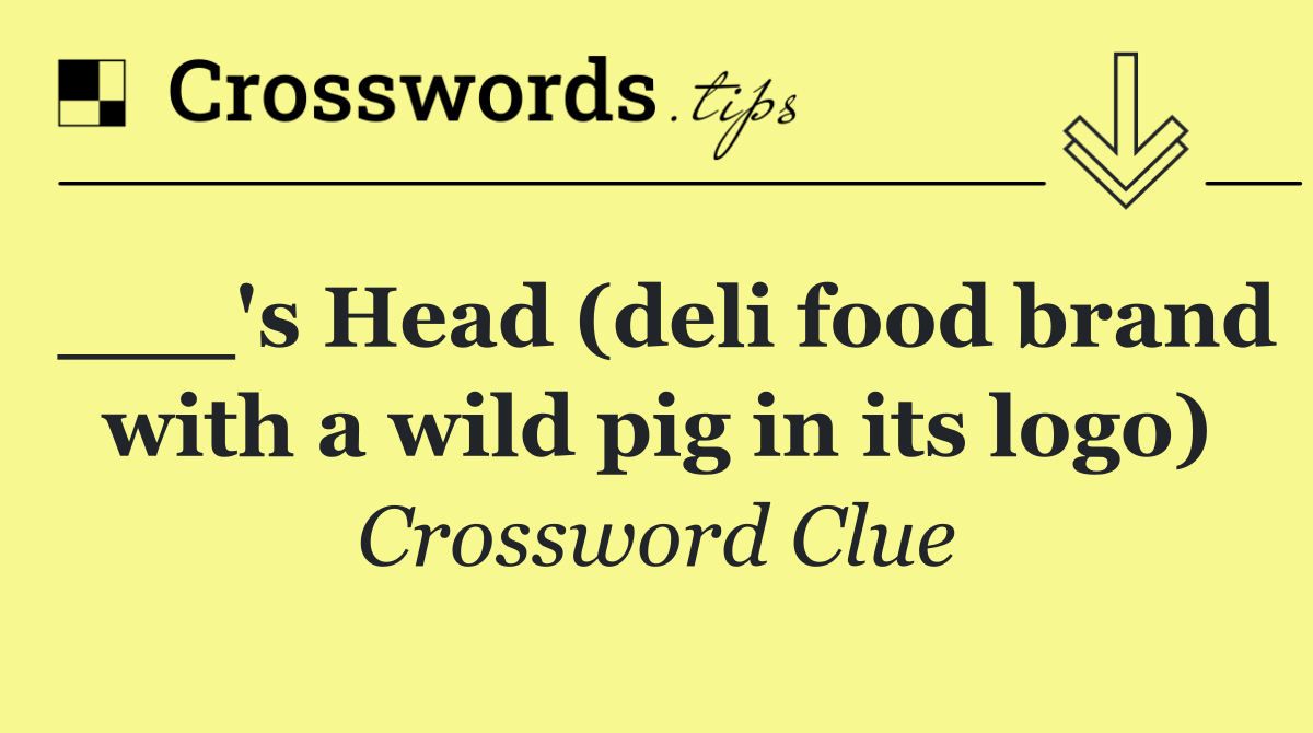 ___'s Head (deli food brand with a wild pig in its logo)