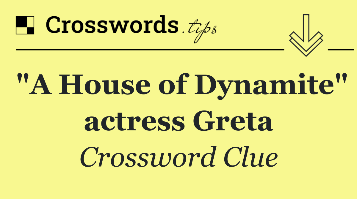 "A House of Dynamite" actress Greta