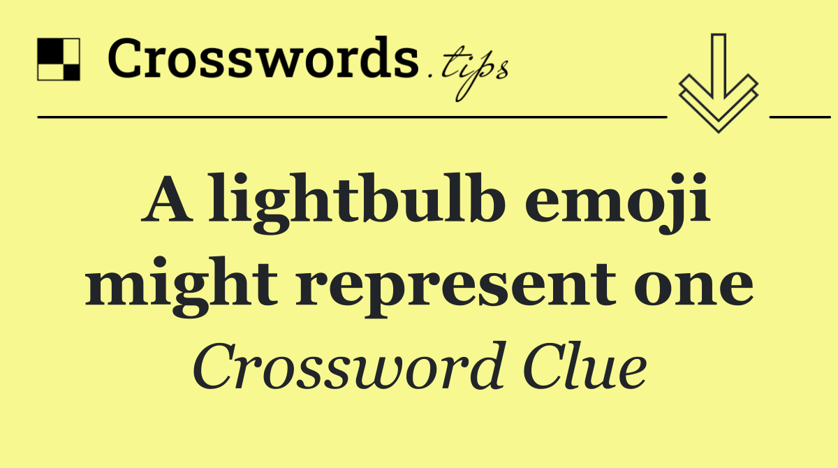 A lightbulb emoji might represent one