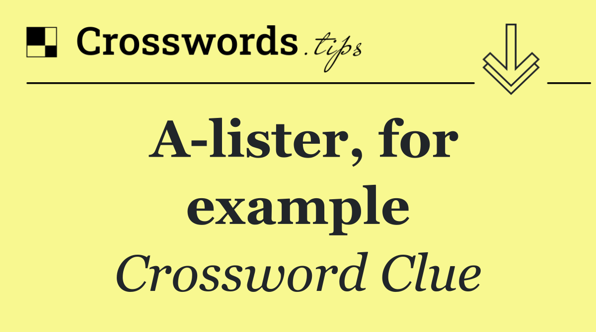 A lister, for example