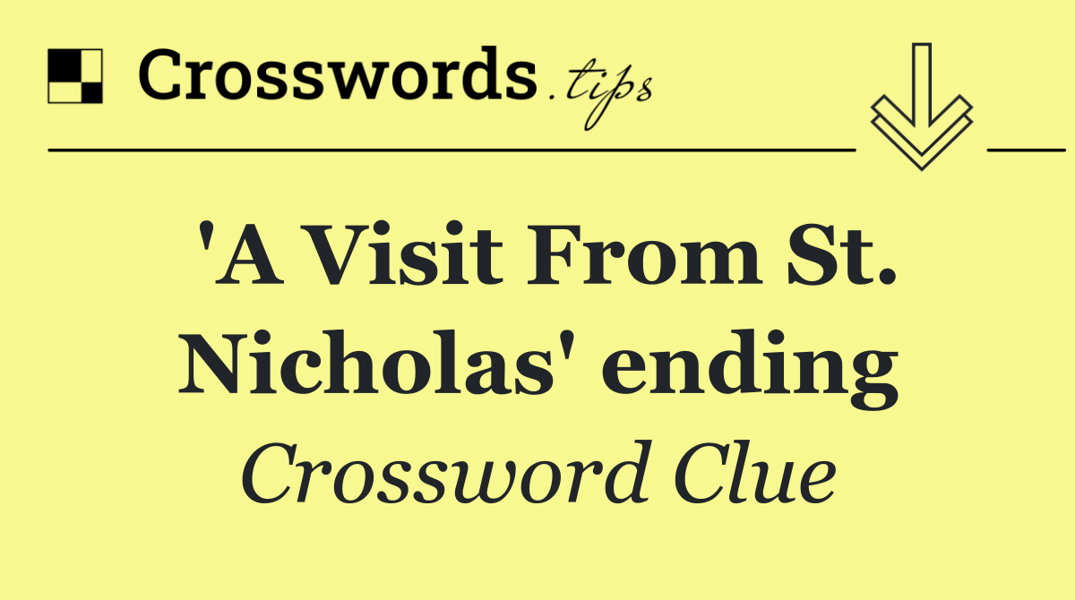 'A Visit From St. Nicholas' ending