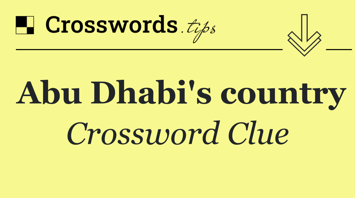 Abu Dhabi's country