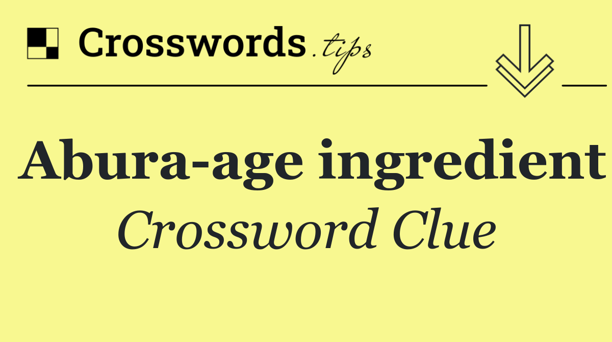 Abura age ingredient