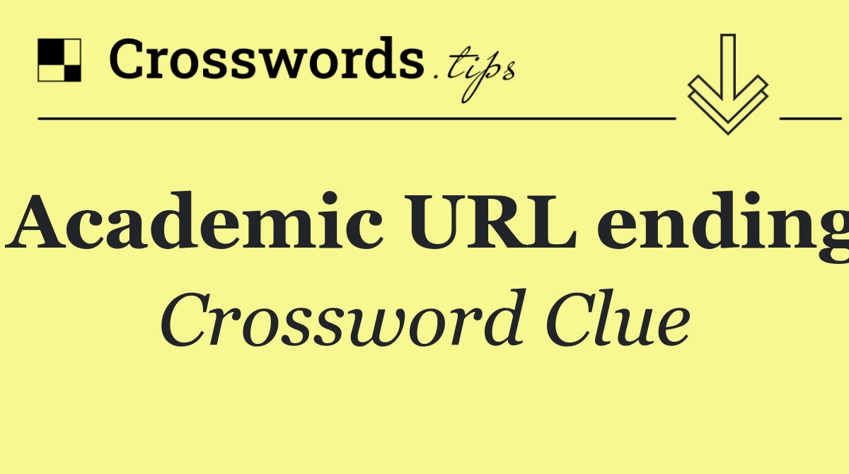 Academic URL ending
