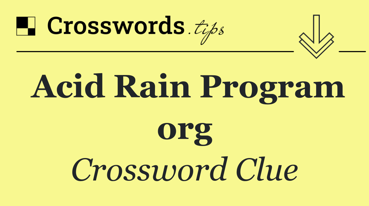 Acid Rain Program org