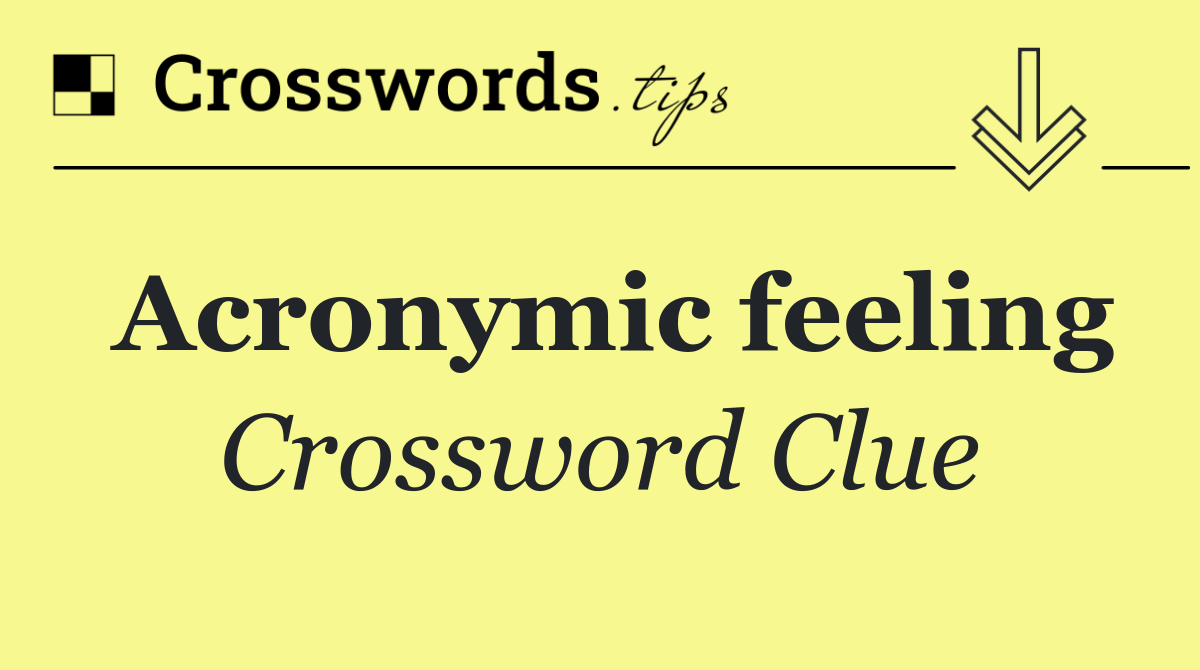 Acronymic feeling