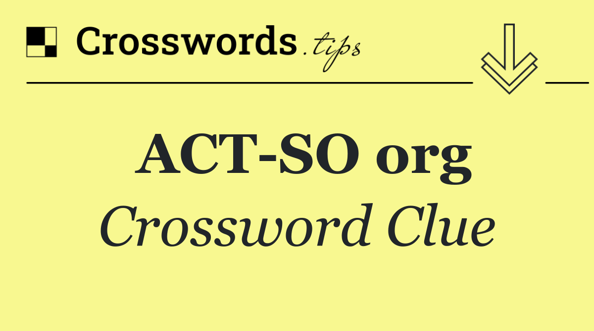 ACT SO org