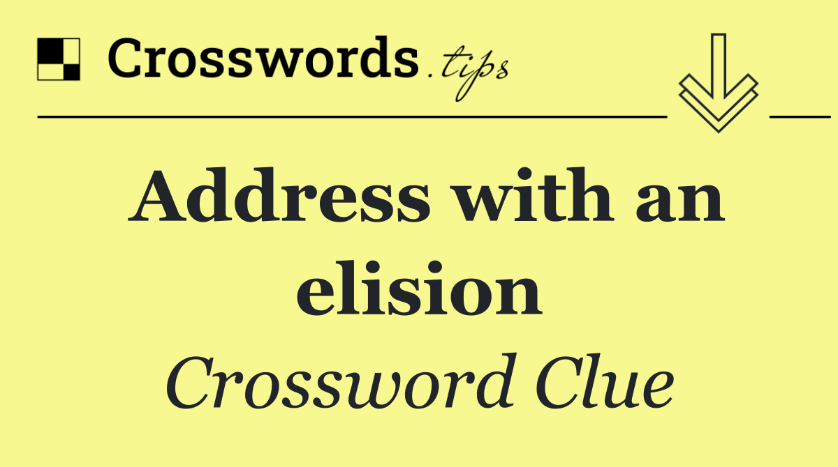 Address with an elision