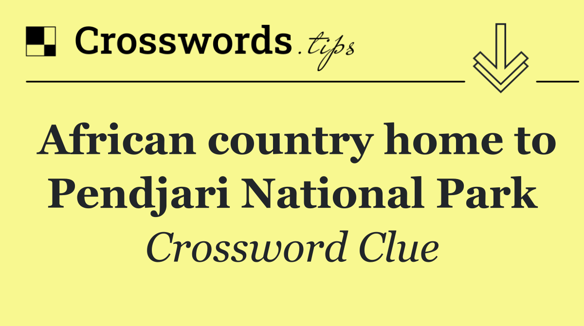 African country home to Pendjari National Park