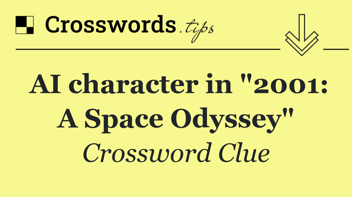 AI character in "2001: A Space Odyssey"