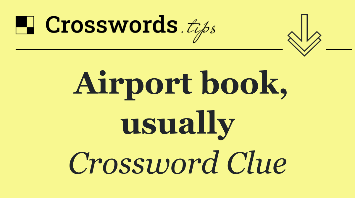 Airport book, usually
