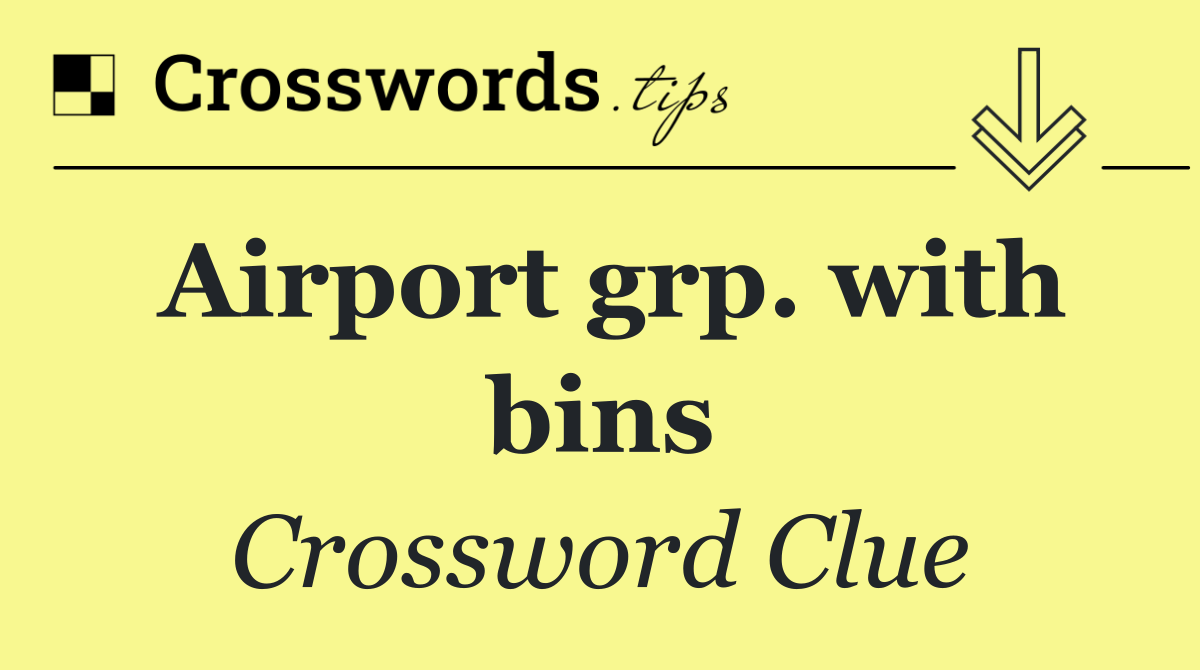 Airport grp. with bins