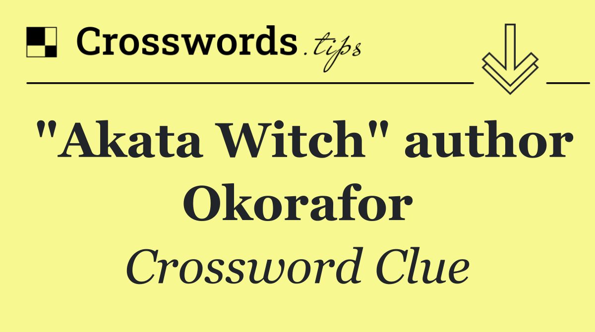 "Akata Witch" author Okorafor