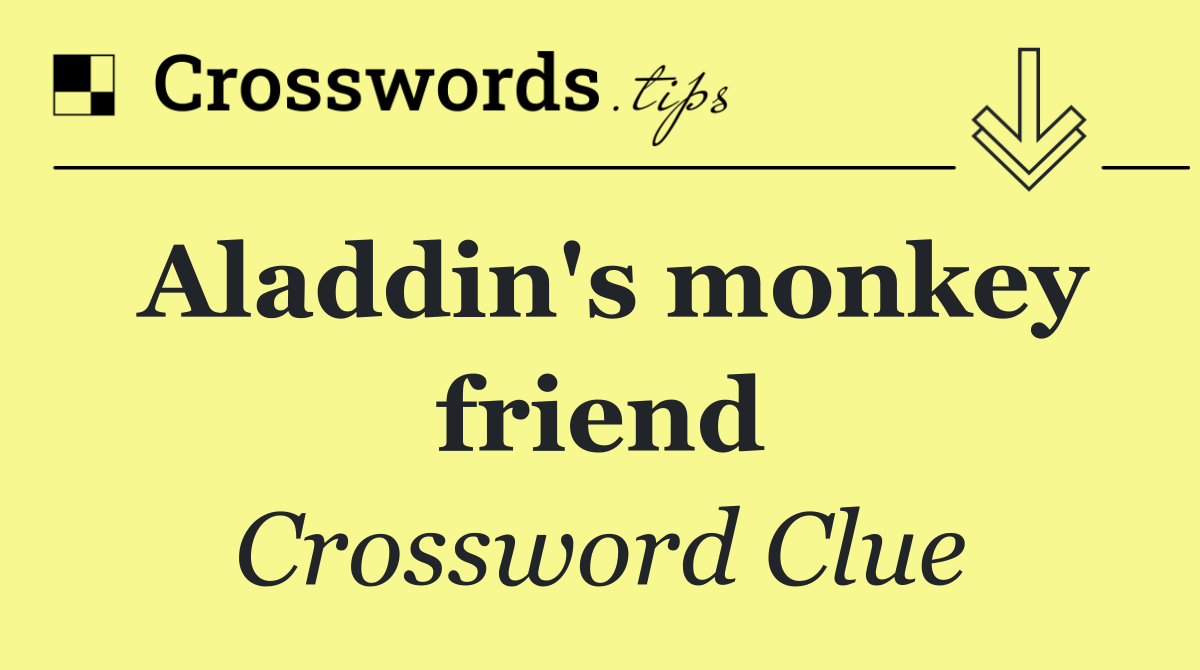 Aladdin's monkey friend