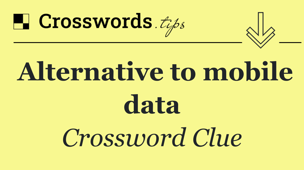 Alternative to mobile data