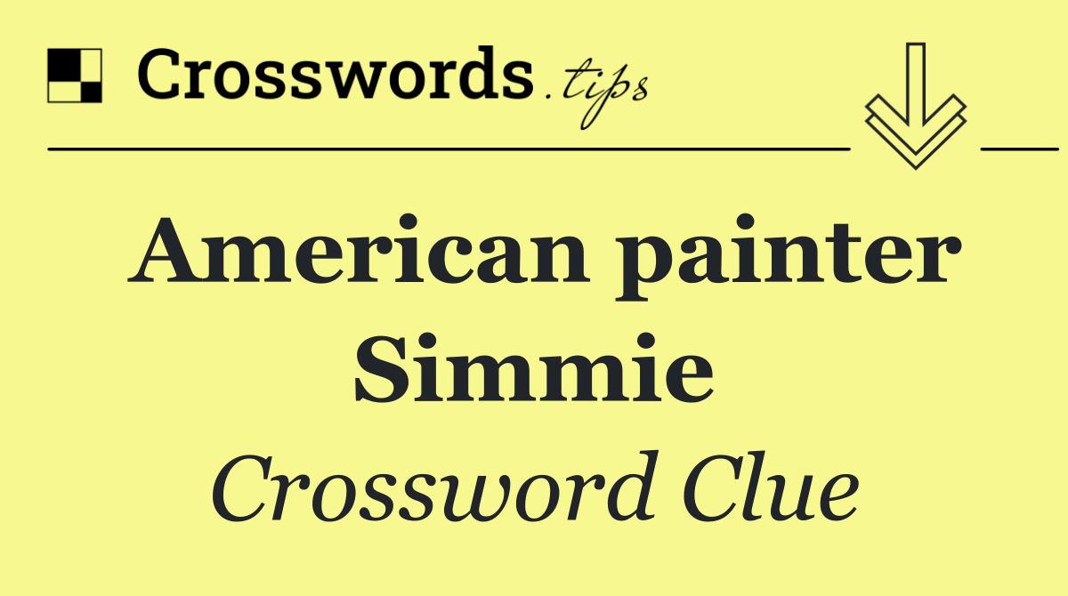 American painter Simmie